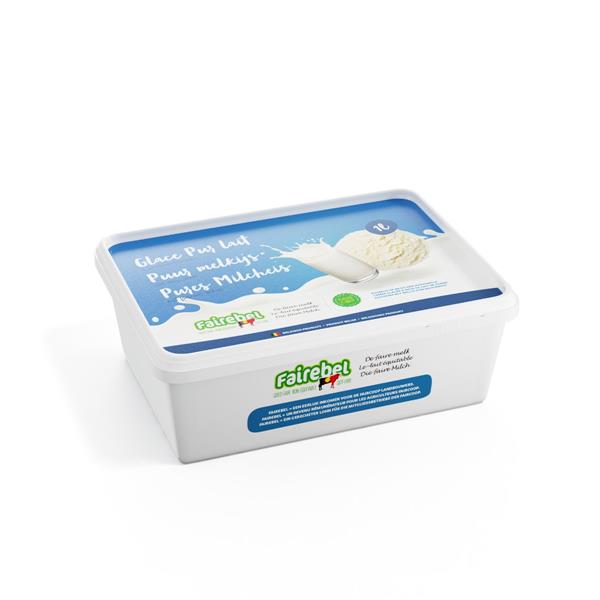 Puur melkijs, op basis van hoevemelk